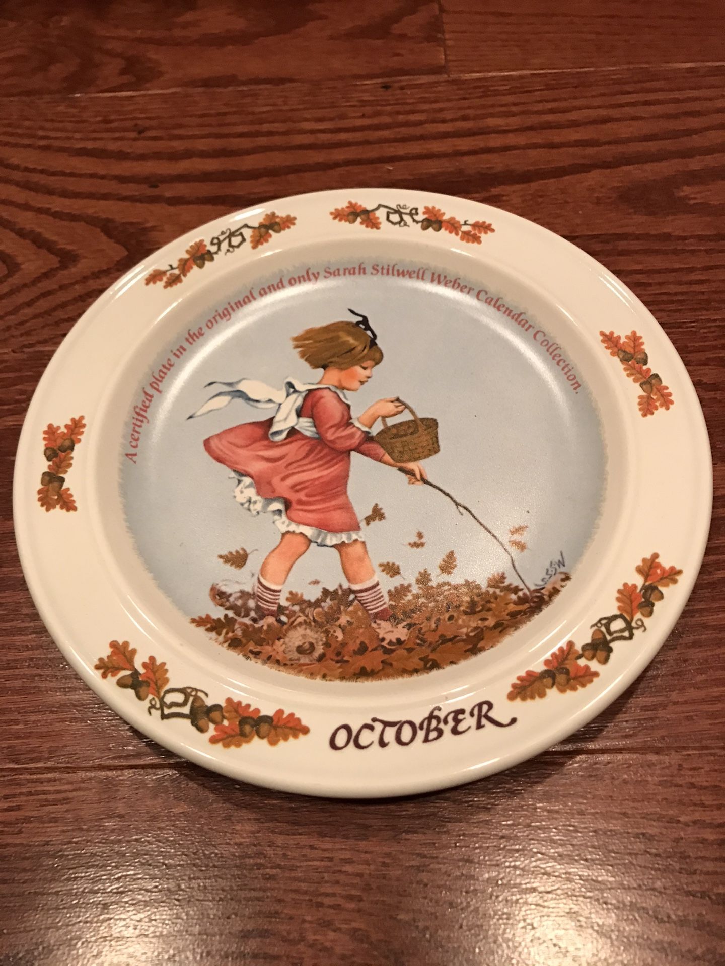 Sarah Stilwell Weber Calendar collection, “October” collector plate