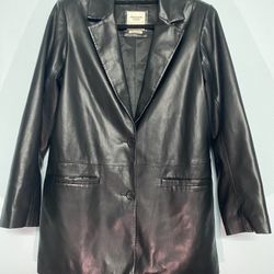 Abercrombie & Fitch Vegan Leather Blazer