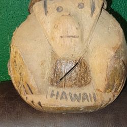 Carved Coconut Head