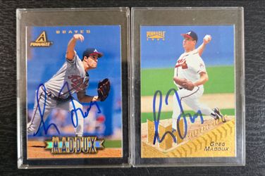 Greg Maddux 1996 Pinnacle Autographed Card Lot (Atlanta Braves) – $75 🔥