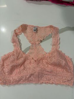 Peach Lace Racerback Bralette