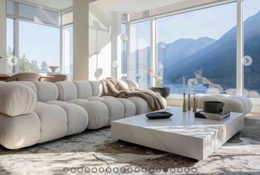 Rove Concepts White Ceramic Marble Coffee Table