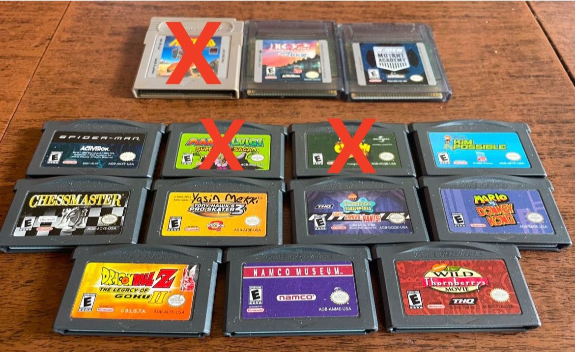 Nintendo Gameboy Advance Games Plus Chargers