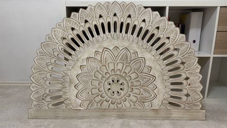 Pottery Barn Teen Mandala Carved Faux Headboard