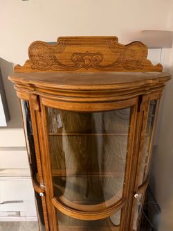 Oak Curio Cabinet