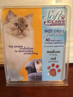 SOFT-CLAWS CLS Cat Cleat+Lock+System Medium-Size (Red and Purple)