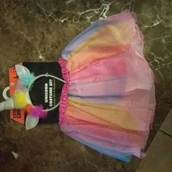 Girls Unicorn Costume Set