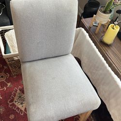 Grey high cusion chair