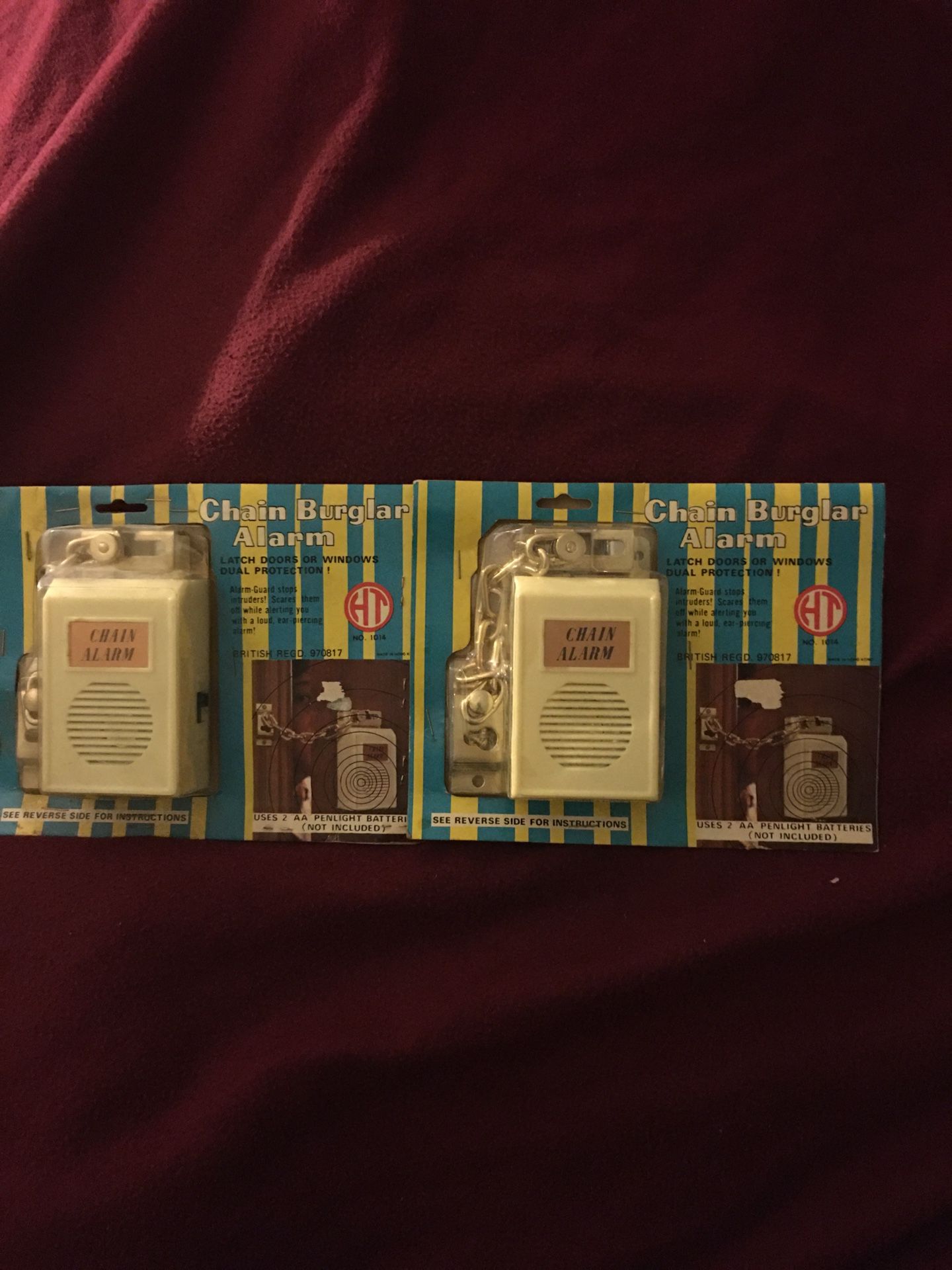 BRAND NEW VINTAGE CHAIN BURGLAR ALARM $20.00