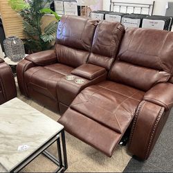 Rocker Reclining Loveseat With Center Console And USB