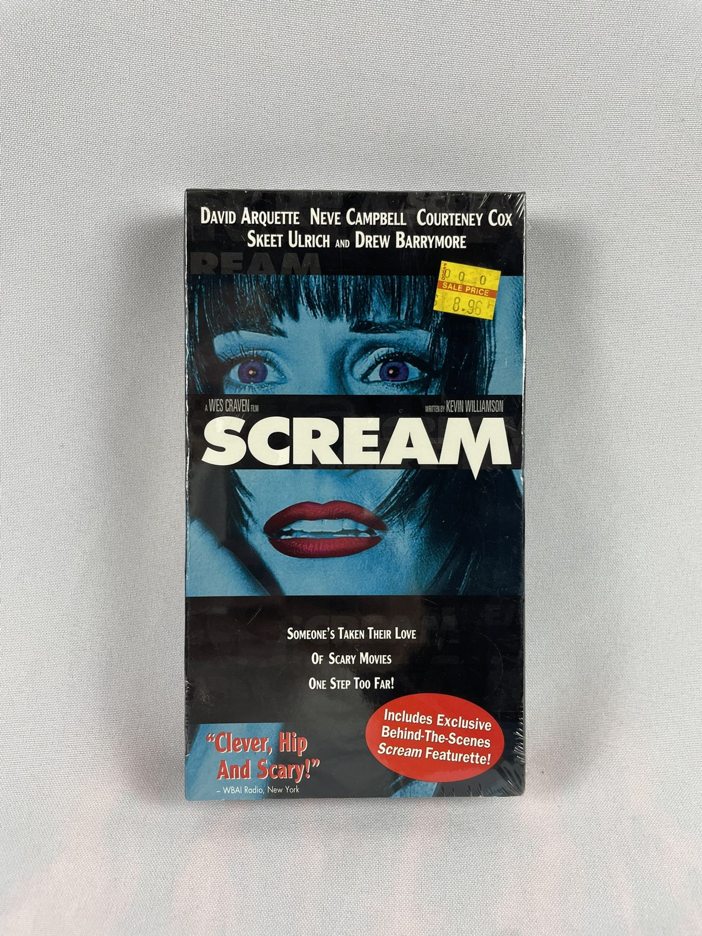 Scream Blue Variant Cover, Neve Campbell (VHS 1997) VTG 90s Horror Film * RARE!