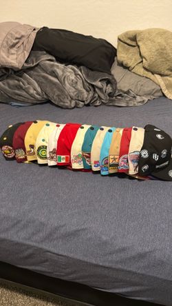 Assorted patch fitted hat club hats