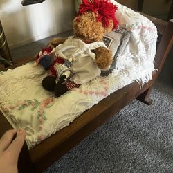 Solid Oak Rocking Baby Crib (Vintage Style) – $150 OBO