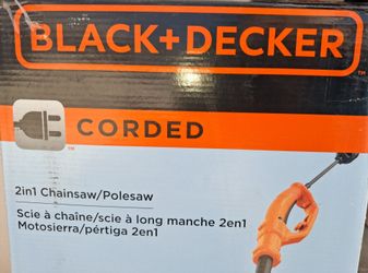 Black & Decker plug in chainsaw with pole attachment