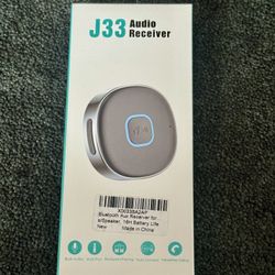 New Battery Powered Bluetooth Aux Adapter Receiver for Stereo Equipment, Car etc…