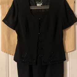 Ladies Donna Morgan 2-piece Skirt Set -size 8 - Black