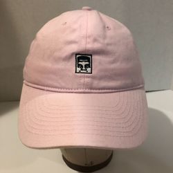 OBEY Worldwide Cotton Pink Dad Hat Yupoong, Frankenstein, Adjustable Clean, Good