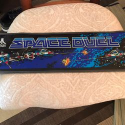 Original Space Duel Atari Arcade Video Game Marquee