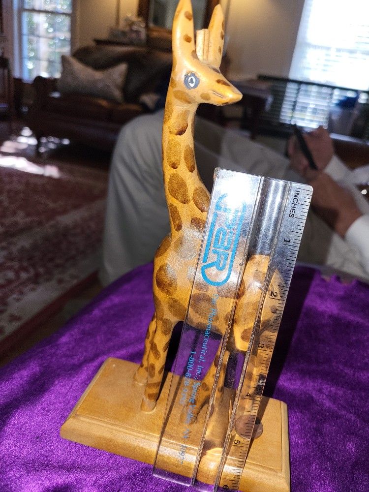 Hand Carved Giraffe.