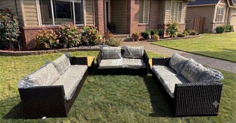 Outdoor patio furniture set deep seating cushions fully assembled inside the box ovios brand 🆕✅