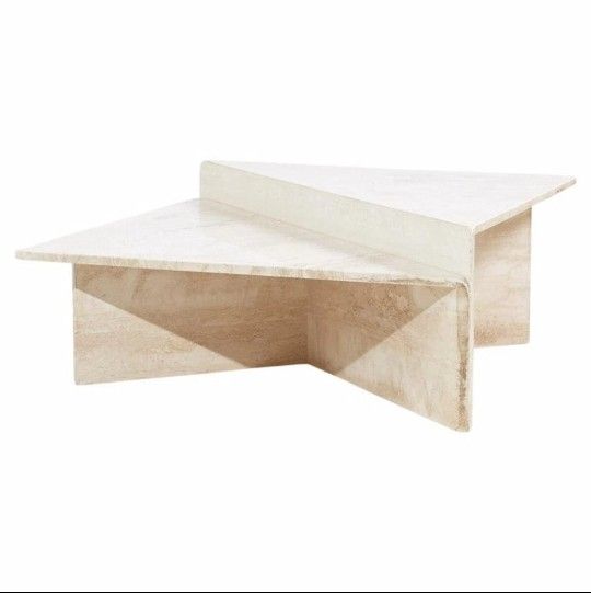 Vintage Mid Century Modern Tavertine coffee table