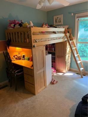 Twin loft/desk/dresser
