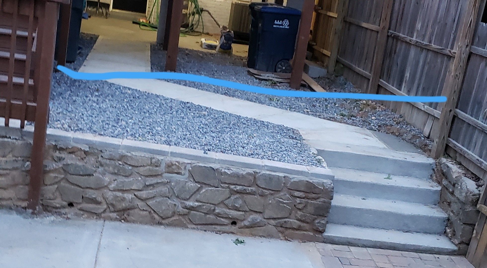 Blue/gray stone gravel for landscaping