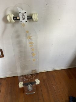 Clear galaxy longboard
