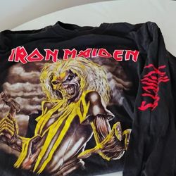 Iron maiden Long sleeve Shirt (Slightly Faded)