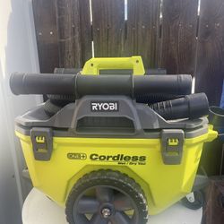 RYOBI ONE+ 18V 6 Gal. Cordless Wet/Dry Vacuum (Tool Only) with Hose, Crevice Tool, Floor Nozzle and Extension Wand
