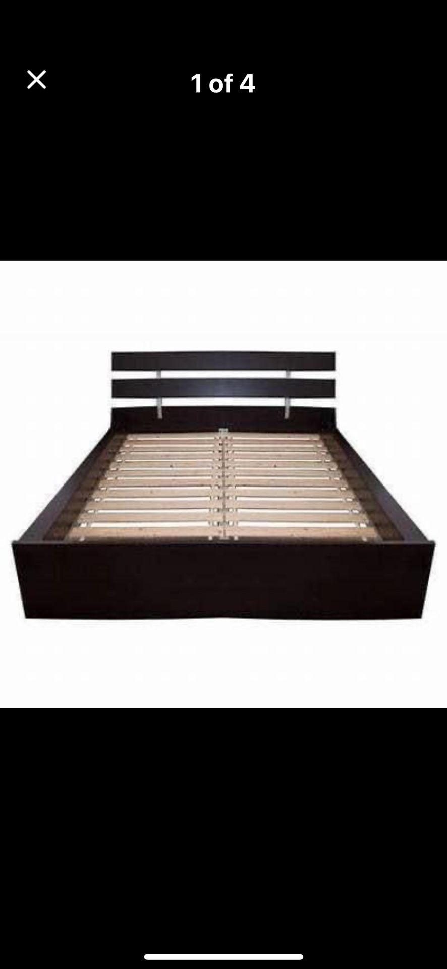 Queen Bed Frame  w/storage drawer