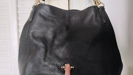 Coach Black Leather Hobo Shoulder Bag