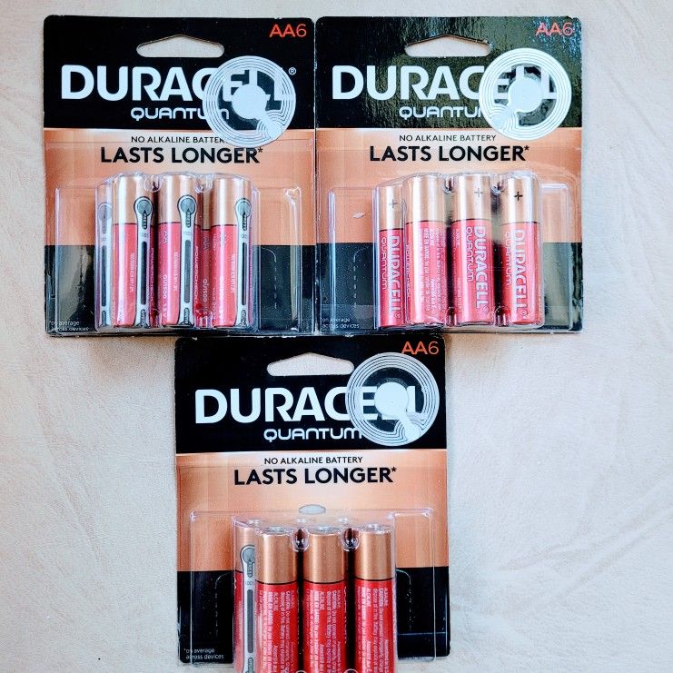 (3) Duracell Quantum AA 6 Battery - $15 For All FIRM 