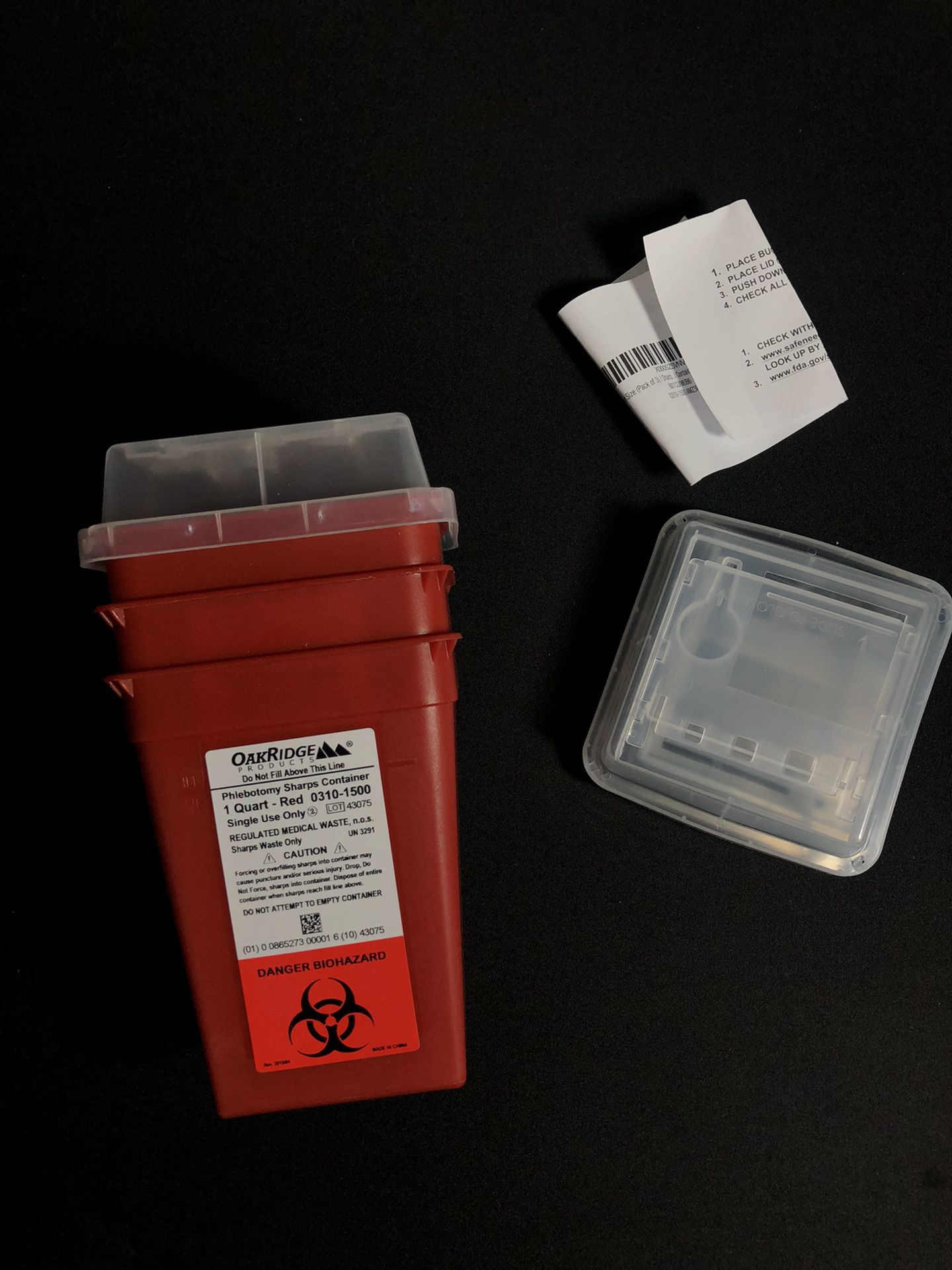 Hazardous Waste Bins (mini) Set of 3