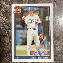 1991 Topps TIFFANY Orel Hershiser Baseball Card #690