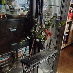 Macrame Hanging Plant And Shelf