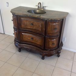 Antique Vanity With Top