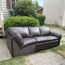 2 Pc Leather Sectional