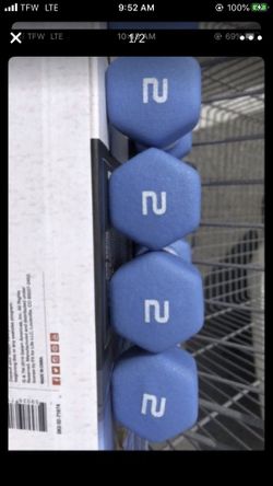 New 2 lbs Dumbbell each comes in pairs meaning only 2 come at the posting price not 4, also available DB’s come in 2, 3, 5, 8, 10 lbs prices vary
