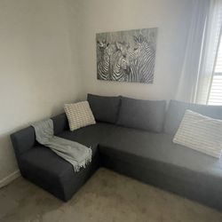 IKEA grey sectional couch