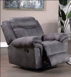Knoxville Microfiber Recliner in Grey