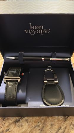 Men’s new watch, keychain, and pen gift set