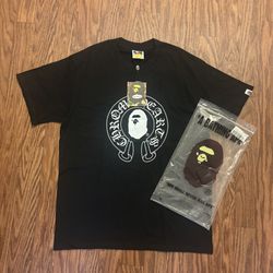 Black Bape X Chrome Heart Shirt