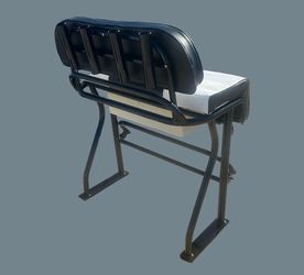 Boats Leaning post power coat white and black, aluminum marine . Boats canvas any colors . Ttop any canvas color . Upholstery marine.  Leaning post 32