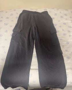 Garage Grey Cargo Sweatpants Wide Leg
