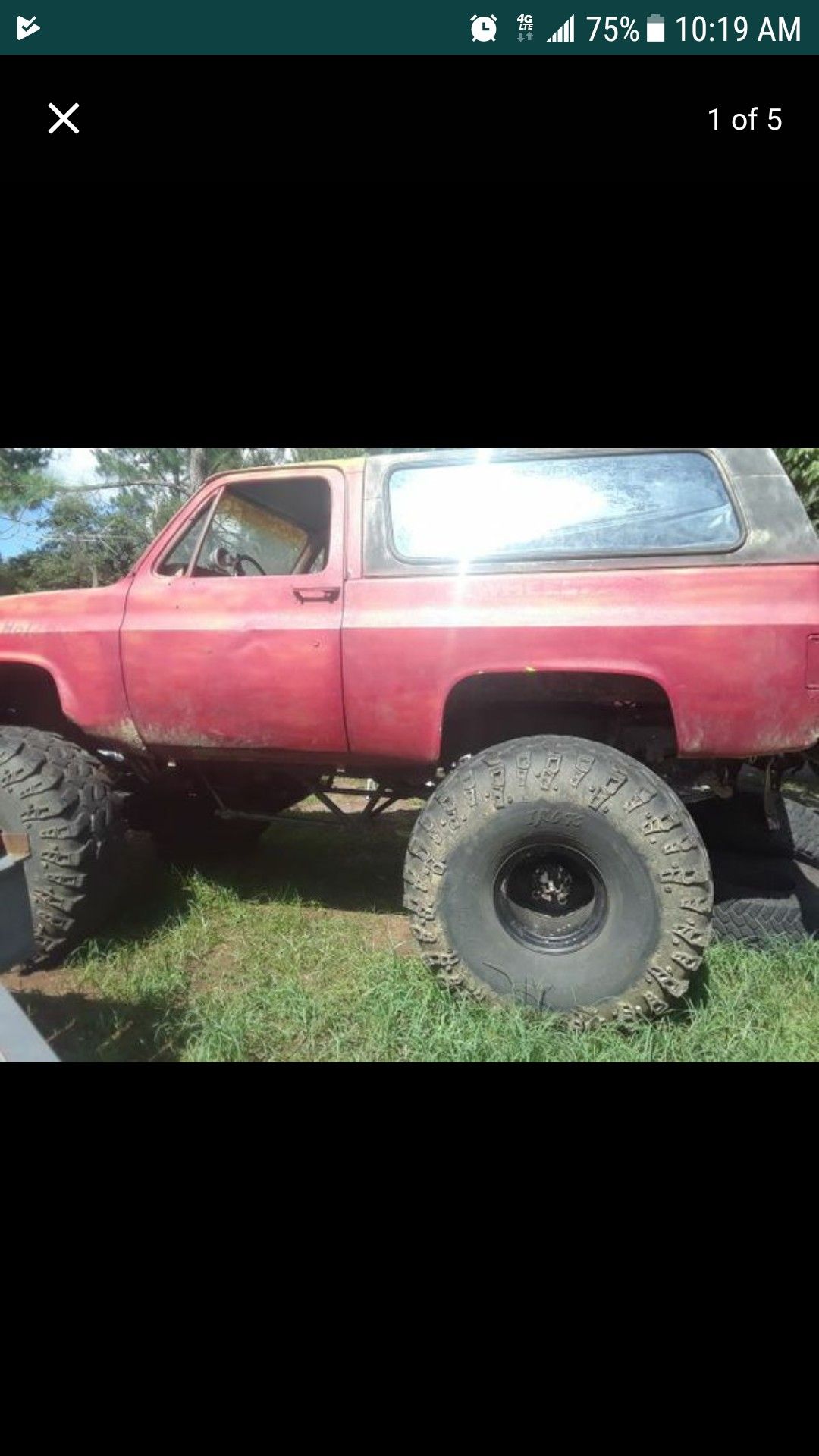 Chevy K5 blazer w/496 big block sitting on 49" irocks