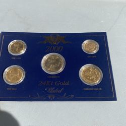 24k Plated Coin Set 