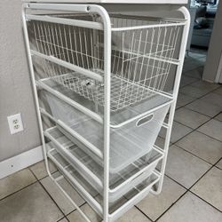 IKEA ALGOT White Metal Organizer Shelving
