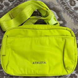 Athleta All About Belt Crossbody Bag Travel Lime Green