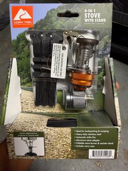 Ozark Trail 4-in-1 Portable Camping Stove with Stand – New
